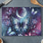 Butterfly and moon pattern on a glass cutting board.