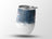 Denim-patterned tumbler with "Coffee is my superpower" text and blue accents.