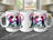 Mug with "The Best Mom" text and mother and child silhouette in a heart.
