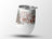 White tumbler with "Let's Get Cozy" and winter imagery.