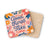 Floral coaster with "Good things take time" in colorful script.