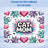 Cat Mom sublimation design with paw prints and hearts.