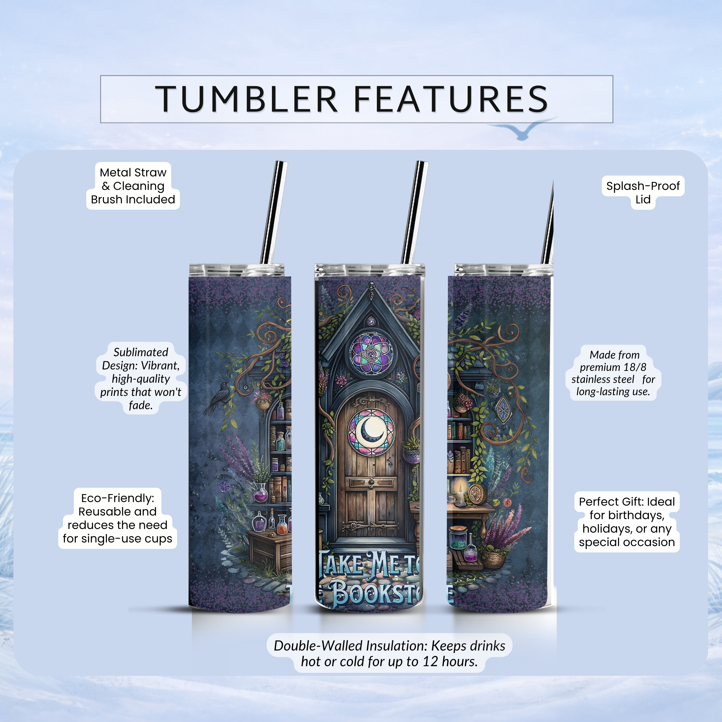 dark academia tumbler fantasy library aesthetic