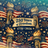 Four torches held aloft against an American flag background with fireworks and stars.