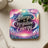 Coaster with "Allergic to Negative Energy" text over lavender field and rainbow sky.