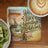 Coaster with "Hello Beer Goodbye Problems" text and sailing scene with coffee and kiwi.