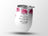 White tumbler with floral accents and uplifting Bible verses.