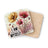 Coaster with pink and yellow flowers and "I AM proud OF MYSELF" text.