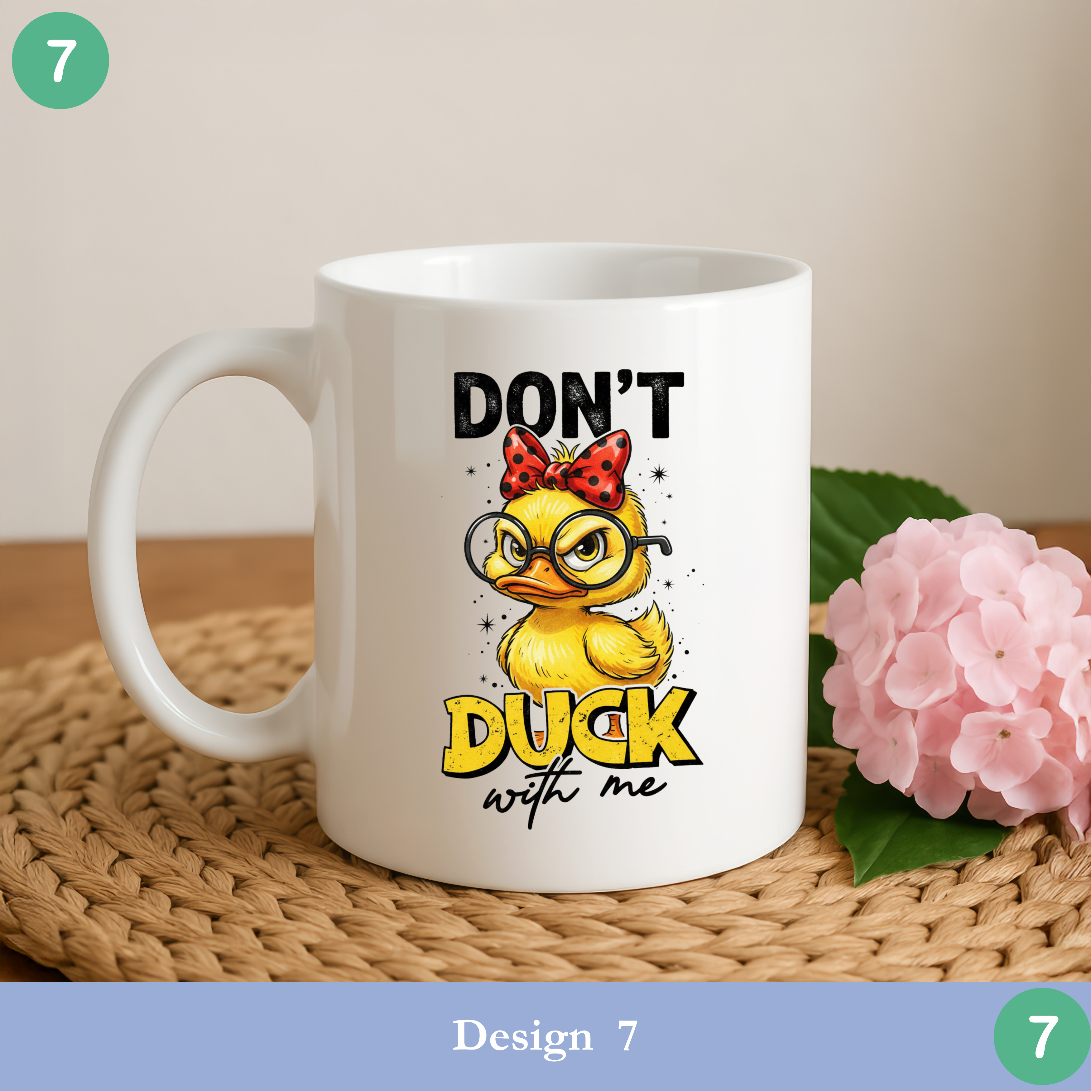 don’t duck with me bow duck funny sarcastic coffee mug