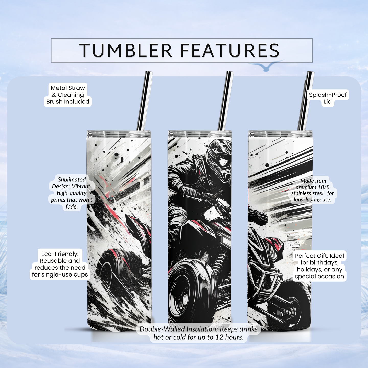 dune riding tumbler 20 oz stainless steel travel tumbler