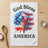 God Bless America text with patriotic ice cream cone art.