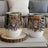Two wine tumblers featuring a lion's head with Native American headdress.