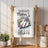 Today's menu is eat it or starve kitchen towel with watercolor flowers.
