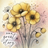 Yellow watercolor flowers with "live a great story" text.
