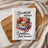 Tea towel with "Breakfast without Biscuits is just brunch" and food illustration.