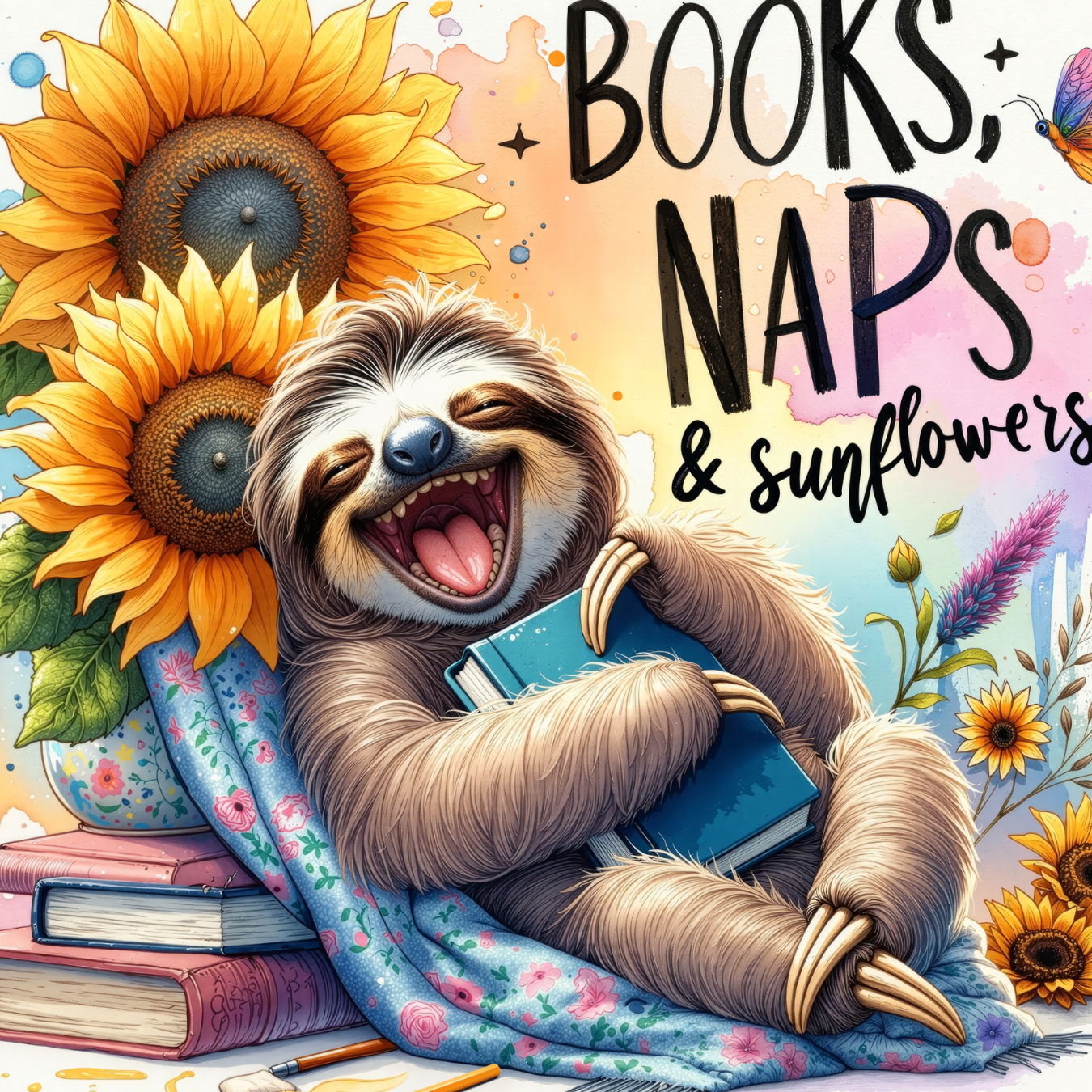 Books Naps Drink Coaster