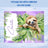 Sloth on a branch with purple watercolor background and "Charlotte" text.