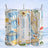 Watercolor kitchen items and recipe card design on a tumbler.