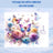 Floral design with butterflies, suitable for sublimation onto a tumbler.