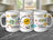Mug with sunshine and motivational quotes: "Be the sunshine," "You brighten the world."