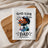 White waffle weave kitchen towel with Grill King aka Dad graphic.