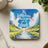 Square coaster with rainbow, river, and "Thy faithfulness reacheth unto the clouds. Psalm 36:5."