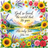 Floral frame surrounds landscape with sunset and text "God so loved the world that He gave His only Son. John 3:16".