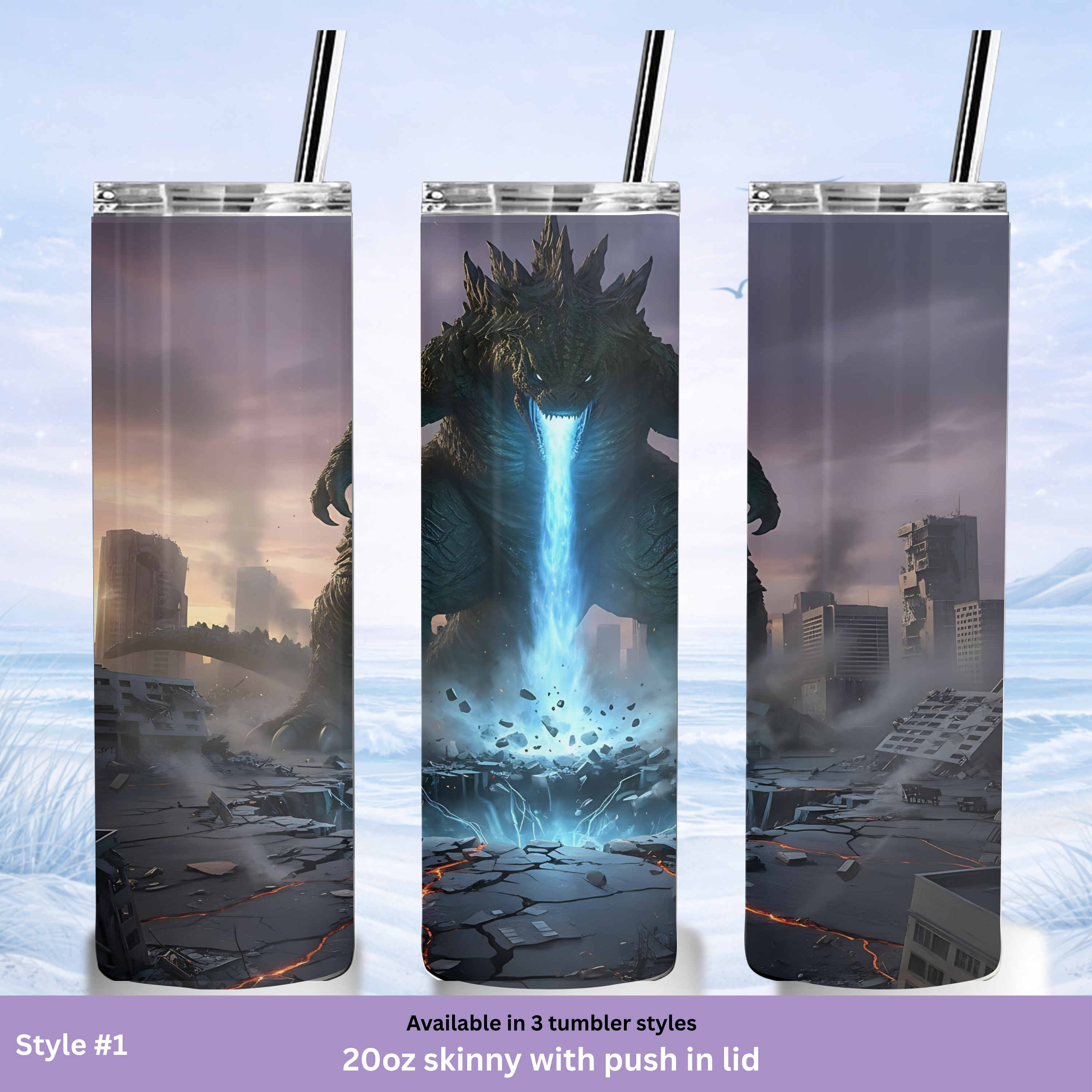 epic monster scene tumbler gift for him