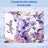 Hummingbirds and butterflies surround "Sophia" text on a purple floral background.