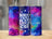 Tumbler with galaxy background and text "Sorry I Have Plans With My Cat".