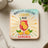 Square coaster with "When life gives you lemons make sangria" text and a cocktail graphic.
