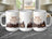 Three white mugs with "Best Grandpa Ever" and mountain graphic.