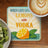 Coaster with lemons, leaves, and text "When life gives lemons add vodka".