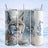 Lynx on snow with dreamcatcher, personalized Brittany tumbler.