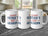 Three white mugs with "Happy Father's Day Grandpa" text and star graphics.