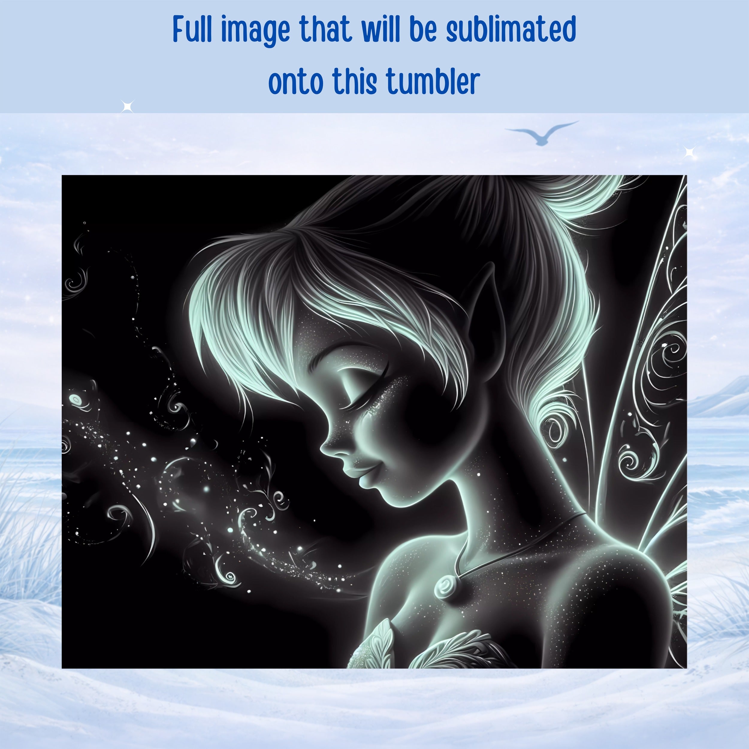 fairy stainless steel tumbler fantasy artwork