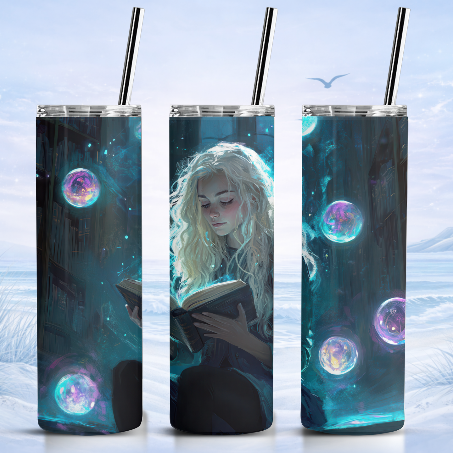 fantasy book tumbler 20 oz insulated skinny tumbler