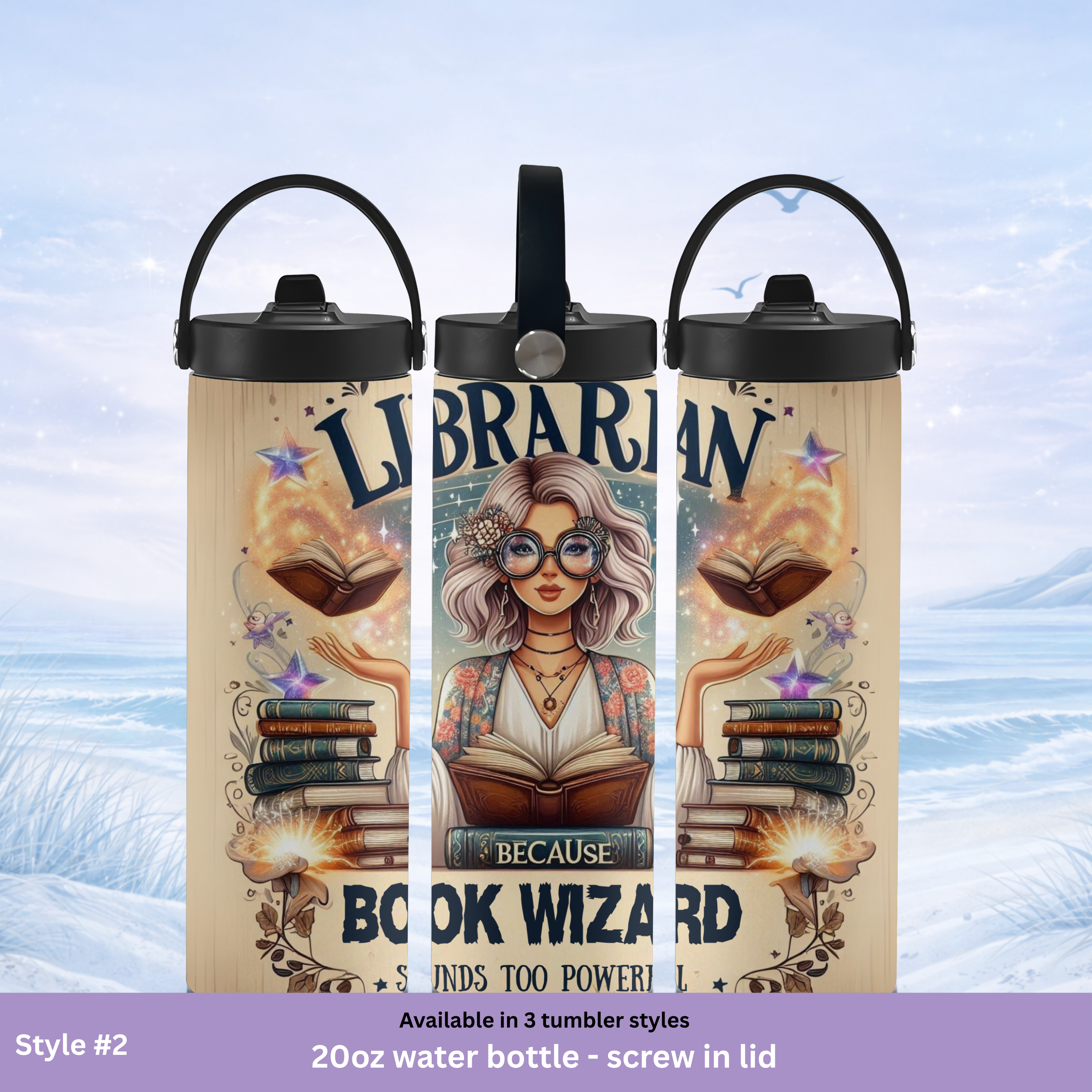 fantasy book tumbler magical reader design cup