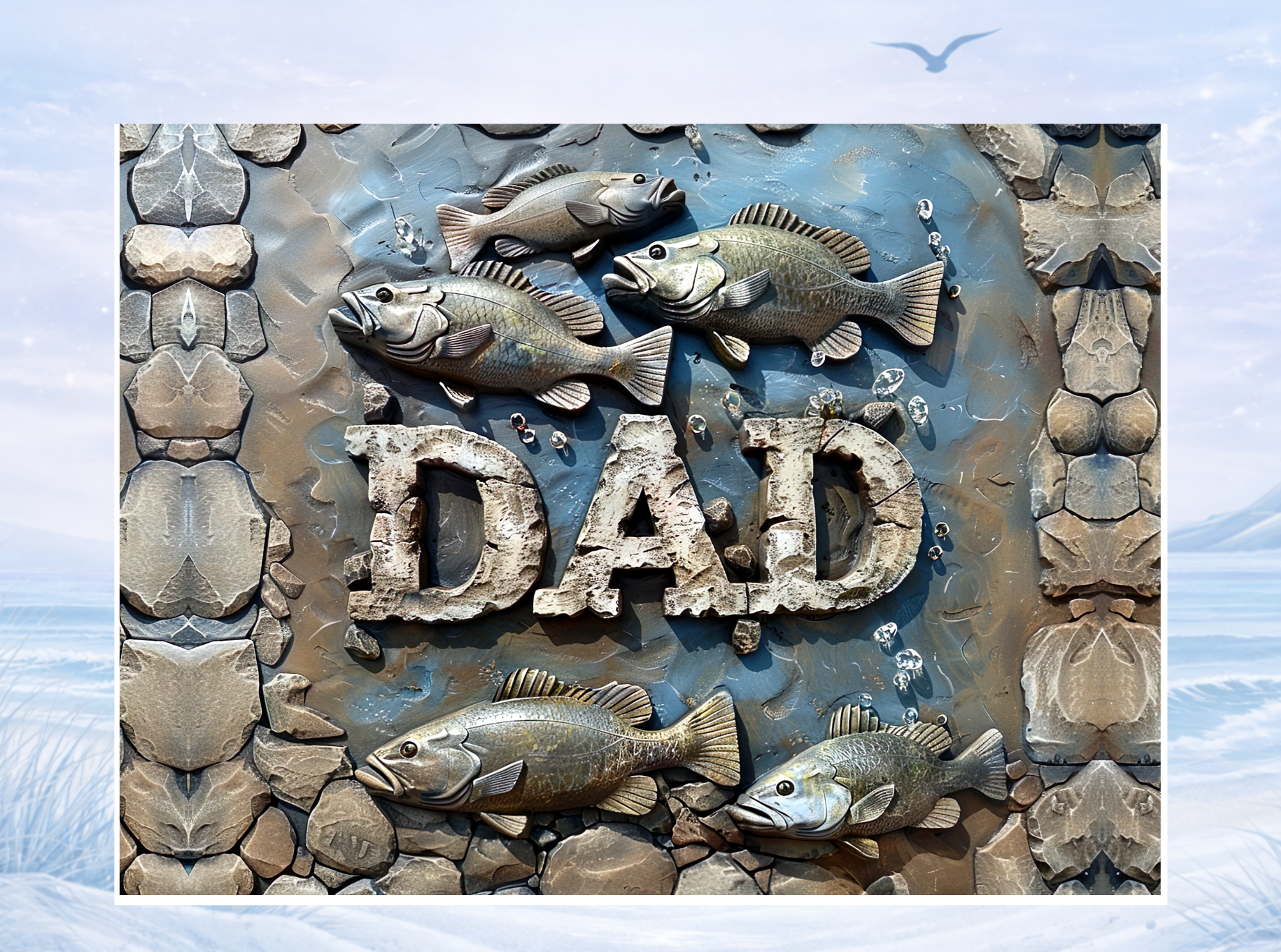 fathers day fishing gift plaque