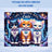 Three cute cartoon kittens with starry backgrounds and the text "Life is Better with Cats."