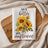 White waffle weave towel with painted sunflowers and "Life is better with sunflowers" text.