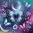 Celestial butterflies and floral motifs against a starry, moonlit galaxy background.