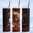 flaming poker cards tumbler stainless steel