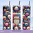 floral bingo themed travel tumbler
