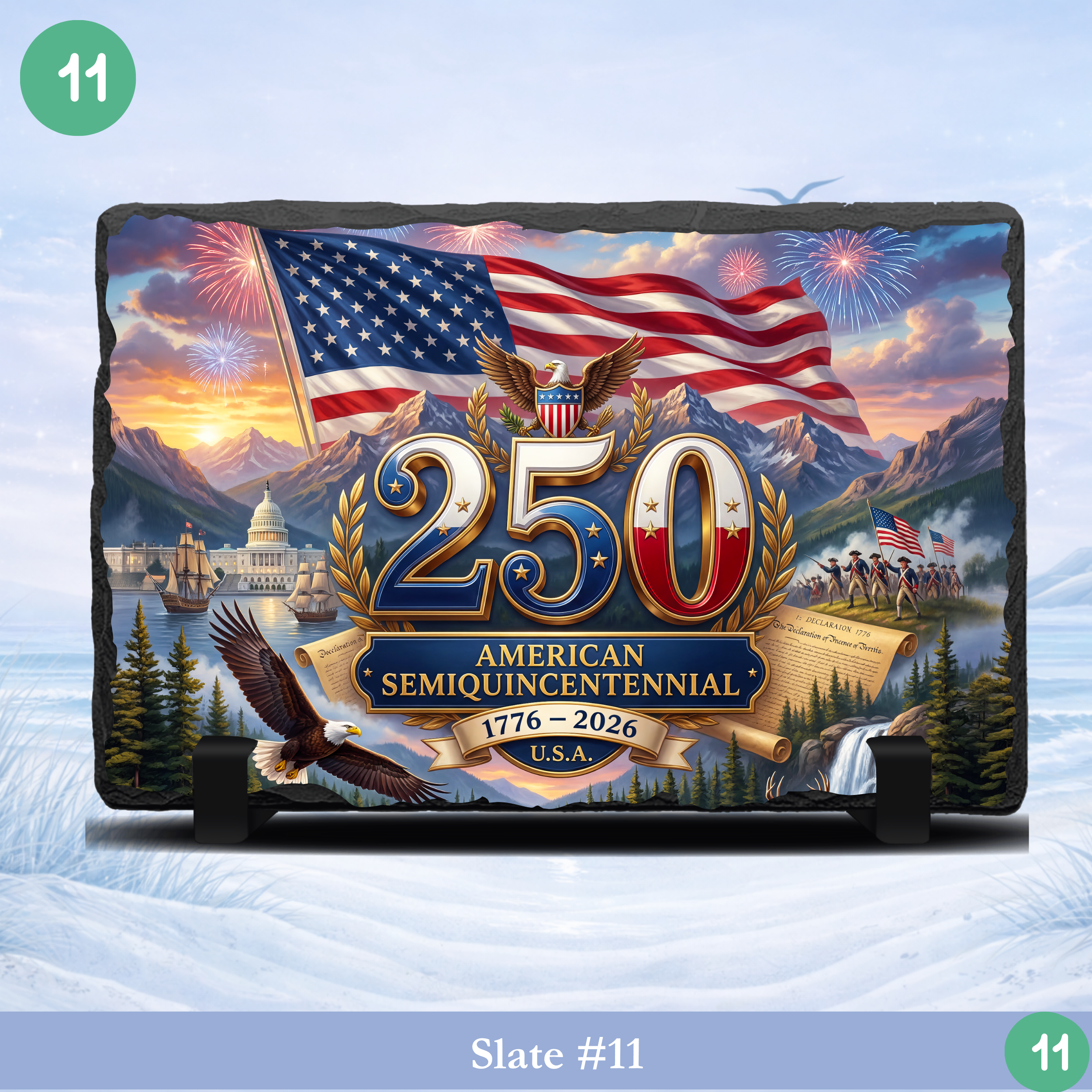 fourth of july decor photo slate