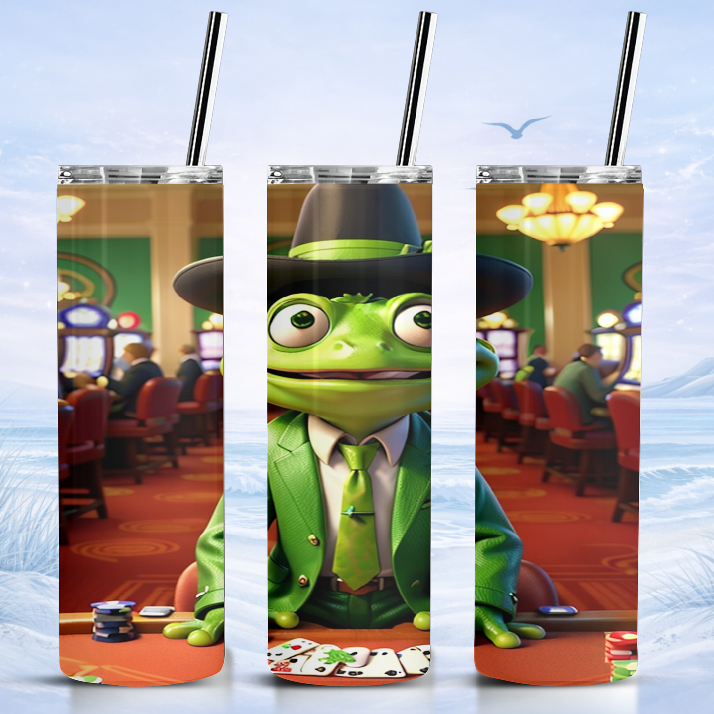 frog casino tumbler stainless steel