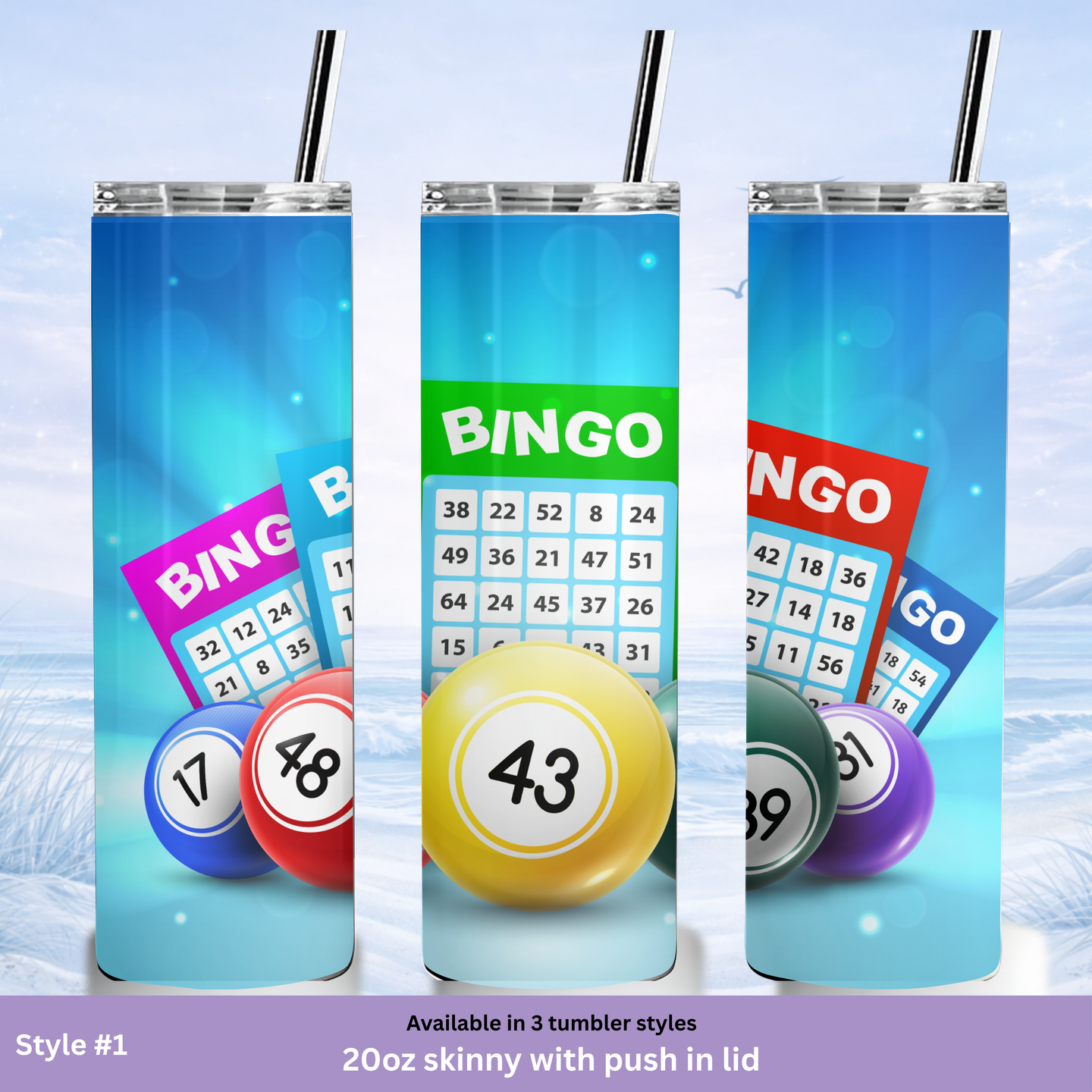 bingo gift tumbler for women game night