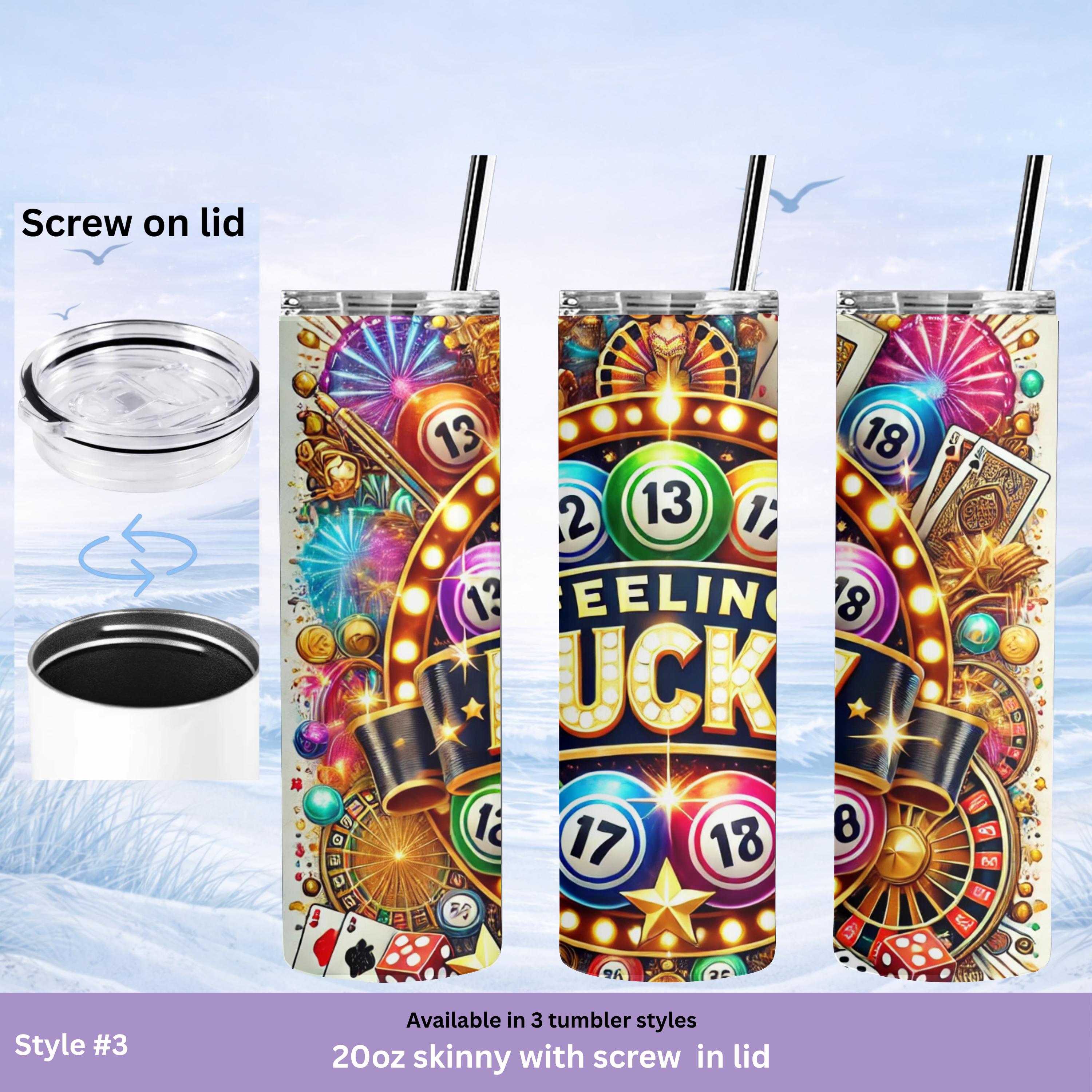 fun bingo night tumbler design