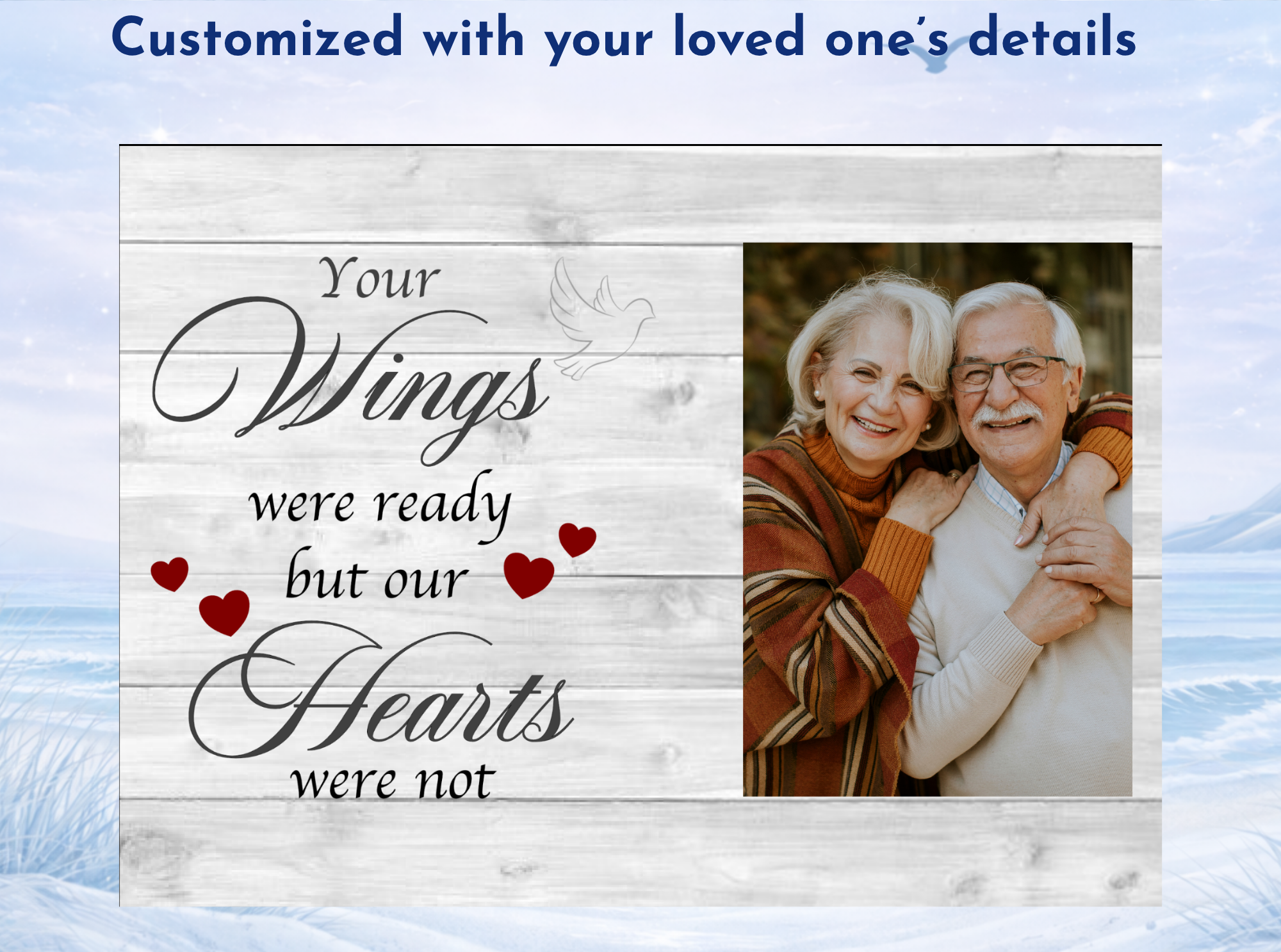 funeral sympathy gift personalized photo plaque