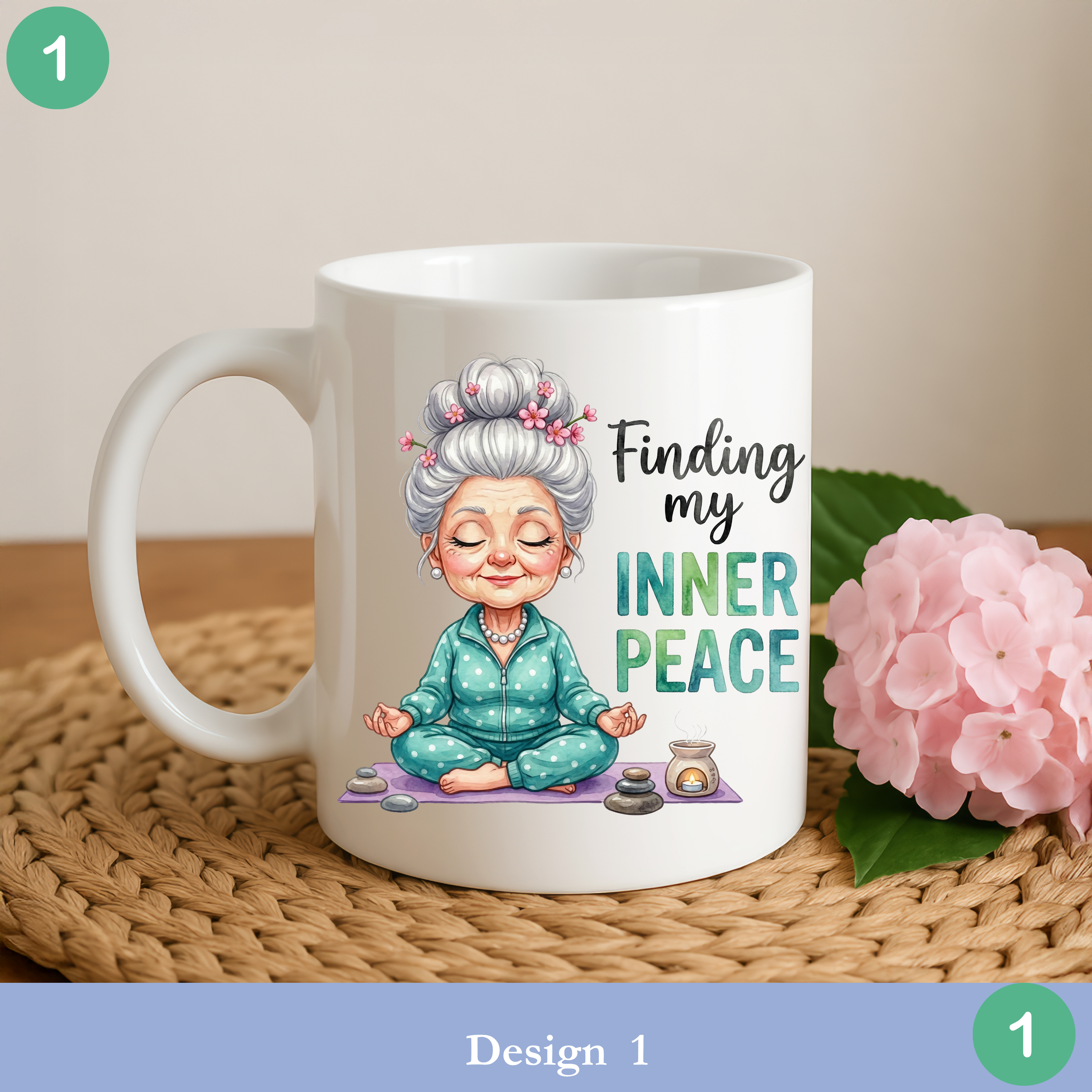funny grandma mug inner peace meditation grandma coffee mug humorous gift for grandma yoga mug